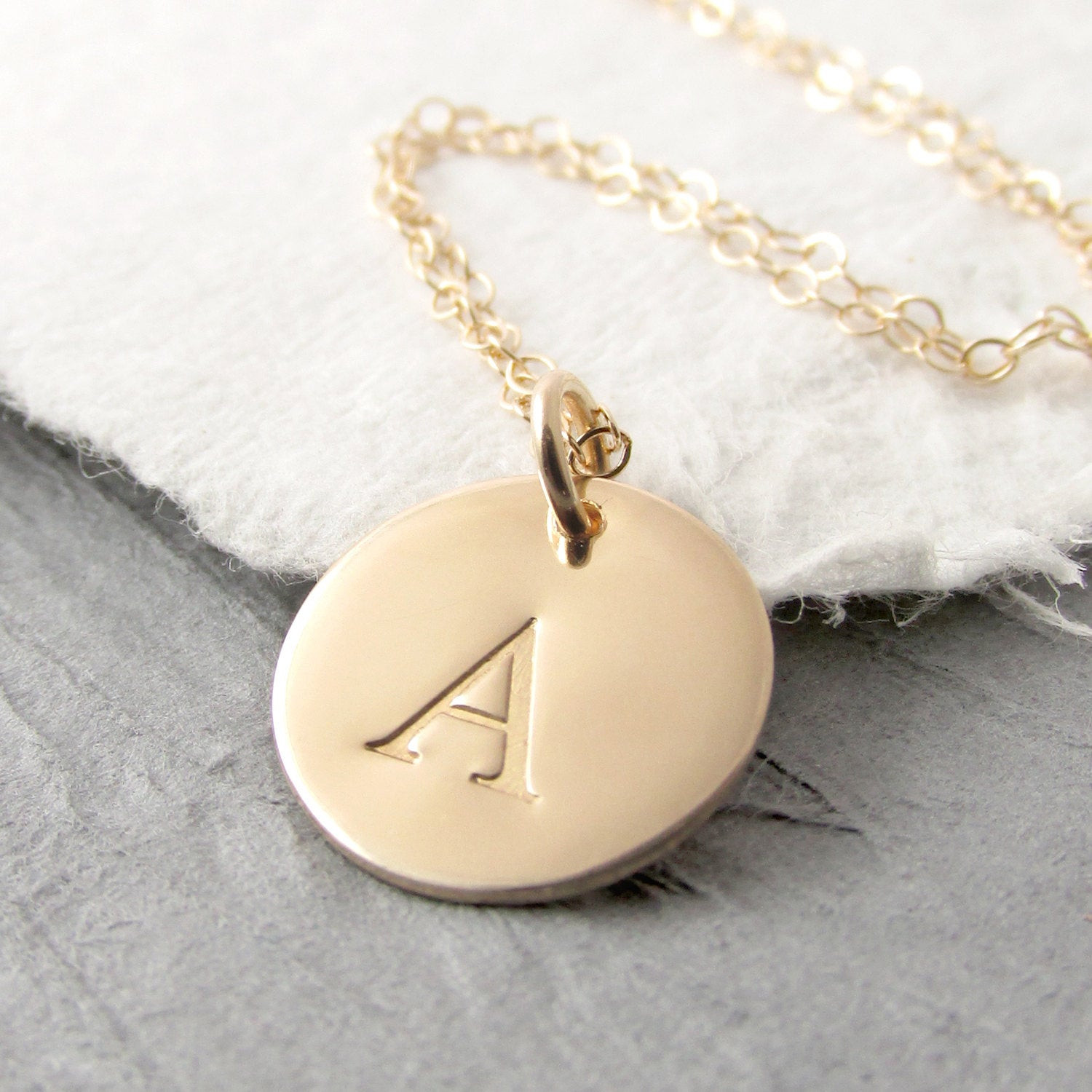 14k Gold Initial Necklace
 Initial Necklace Gold 14k Gold Pendant Necklace Solid Gold