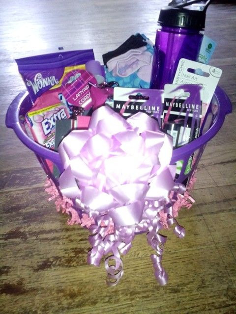 14Th Birthday Gift Ideas
 14 year old birthday purple themed t basket Nail