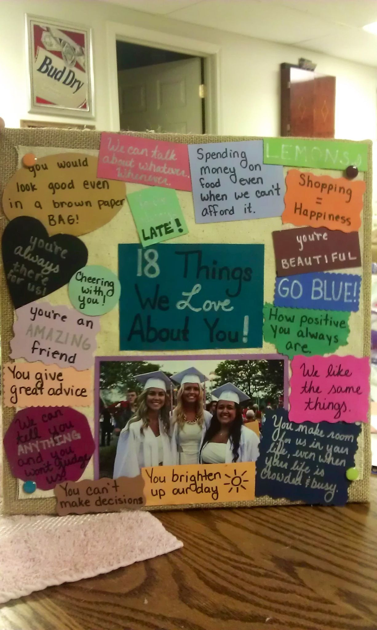 16Th Birthday Gift Ideas For Best Friends
 Me and my best friend made this for our best friends 18th