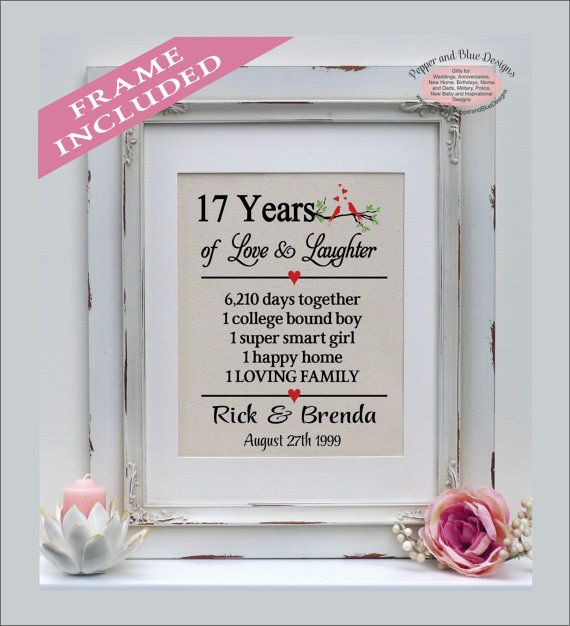 17 Year Anniversary Gift Ideas
 17th wedding anniversary ts 17 years by