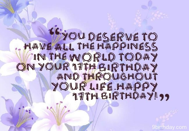 17Th Birthday Quotes
 Sweet 17 birthday wishes and messages with images – Enjoy life