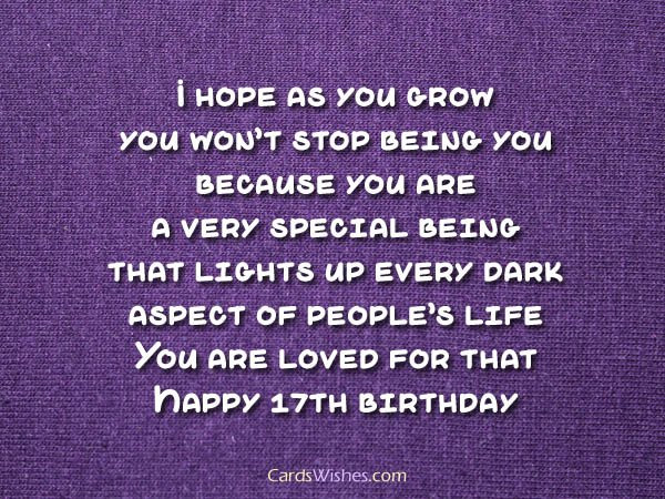 17Th Birthday Quotes
 Happy 17th Birthday Wishes Cards Wishes