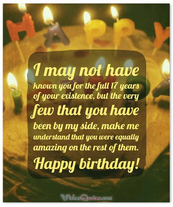 17Th Birthday Quotes
 Heartfelt 17th Happy Birthday Wishes and