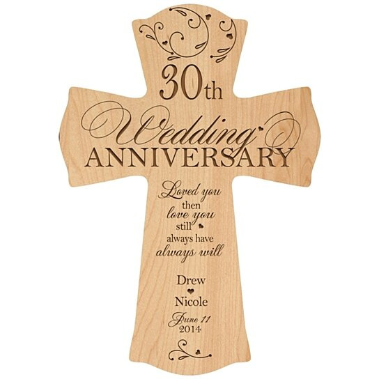 18 Year Wedding Anniversary Gift Ideas For Her
 Buy Personalized 30th Anniversary Cross 30th Wedding