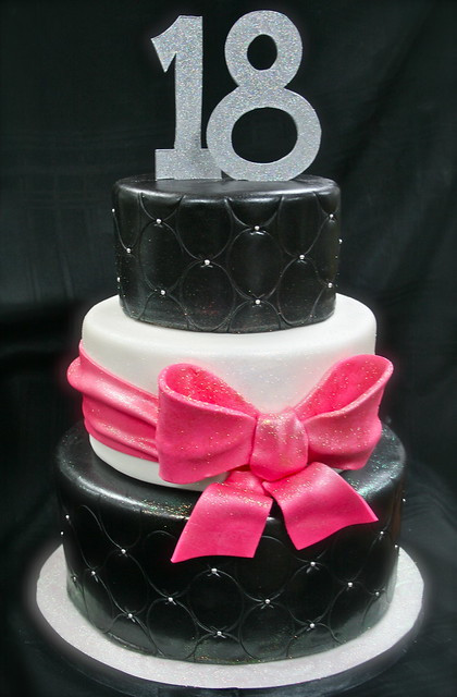 18Th Birthday Cake
 Girly 18th Birthday cake