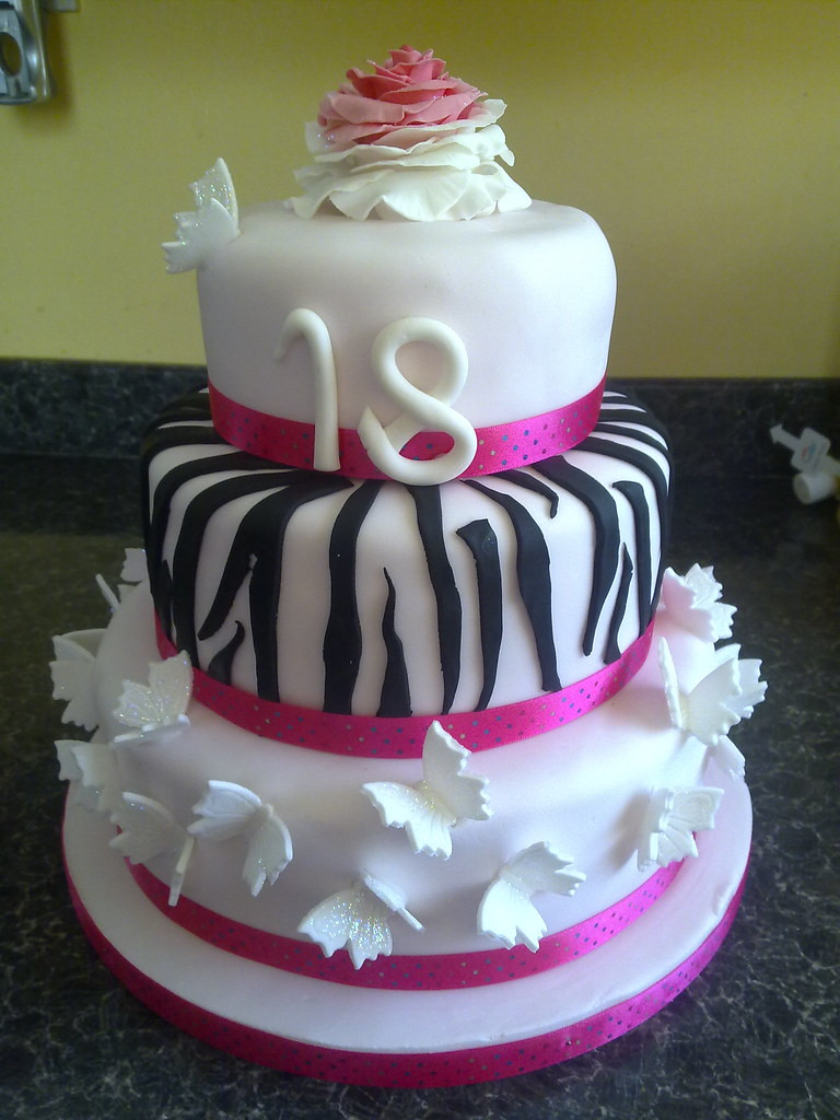 18Th Birthday Cake
 Girly 18th birthday cake