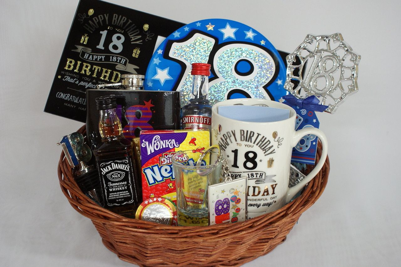 18Th Birthday Gift Ideas For Son
 Personalised 18th Birthday Gift Basket for Boys