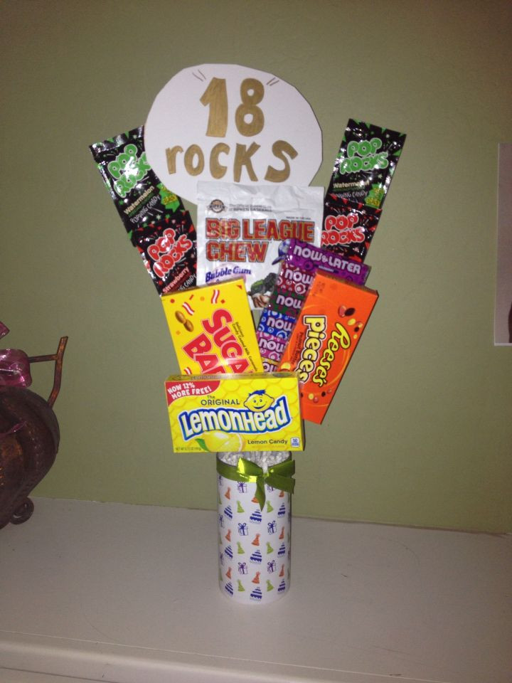 18Th Birthday Gift Ideas For Son
 A lil candy bouquet for my sons 18th birthday made by