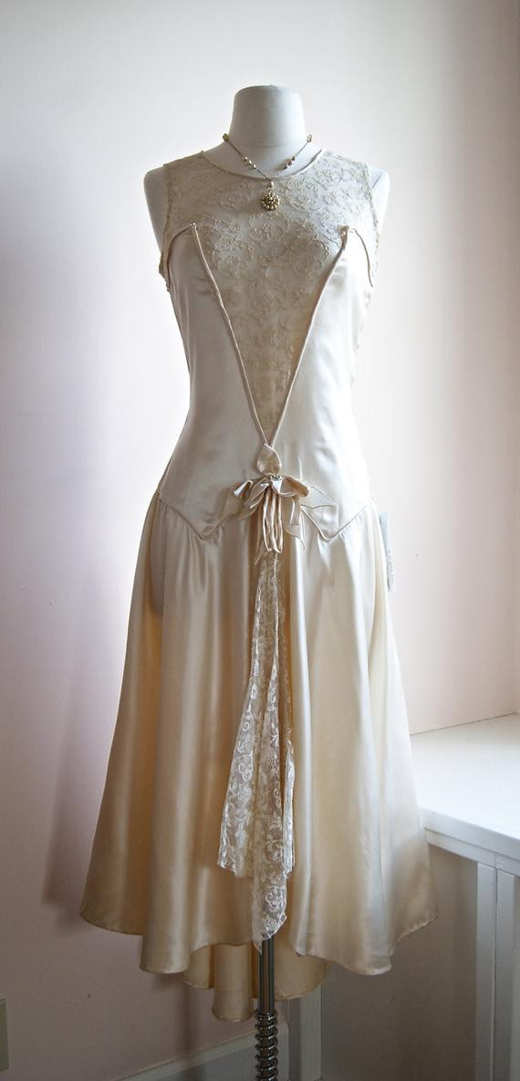 1920 Wedding Dresses
 RESERVED 1920s Wedding Dress Vintage 20s Lace Flapper