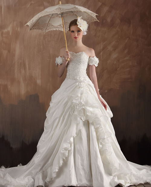1920 Wedding Dresses
 Luxury 1920 Style VintageTrain Wedding Dresses by