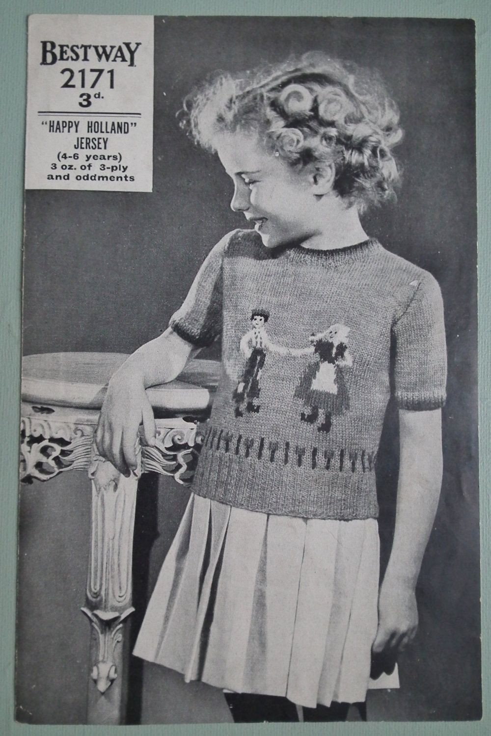 1940S Child Fashion
 Vintage Knitting Pattern 1930s 1940s Children s Girl s