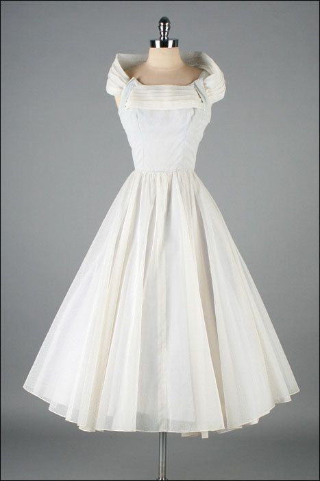 1950s Vintage Wedding Dresses
 Retro Wedding Vintage 1950s Dress Swiss Dot