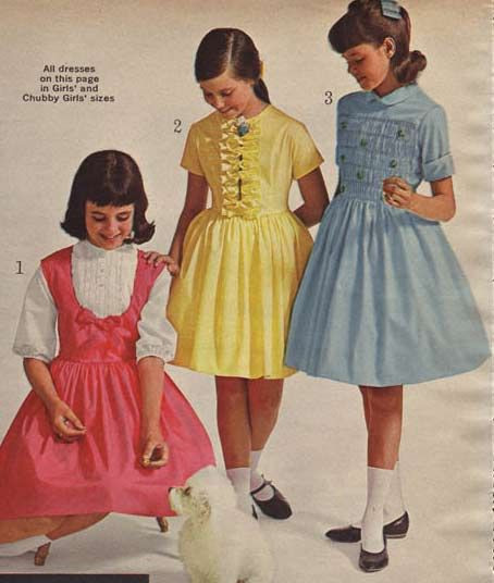 1960S Kids Fashion
 Girls Broadcloth Dresses from a 1964 catalog