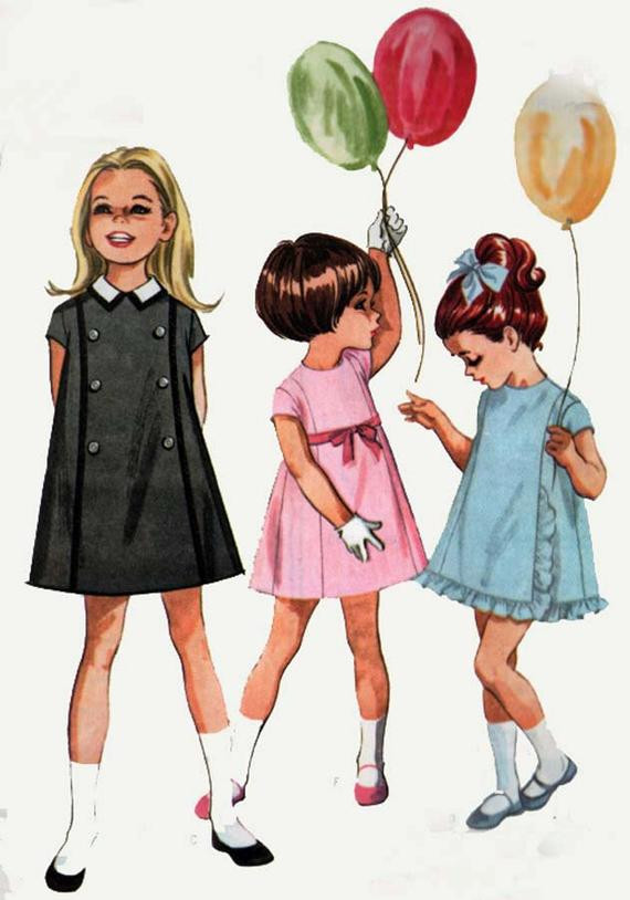1960S Kids Fashion
 1960s McCall s 7994 Cutest Mad Men Era Girl s Five