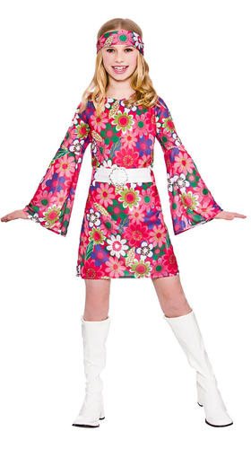 1960S Kids Fashion
 Retro Gogo Girl 60s 70s Childs Hippy Fancy Dress Kids