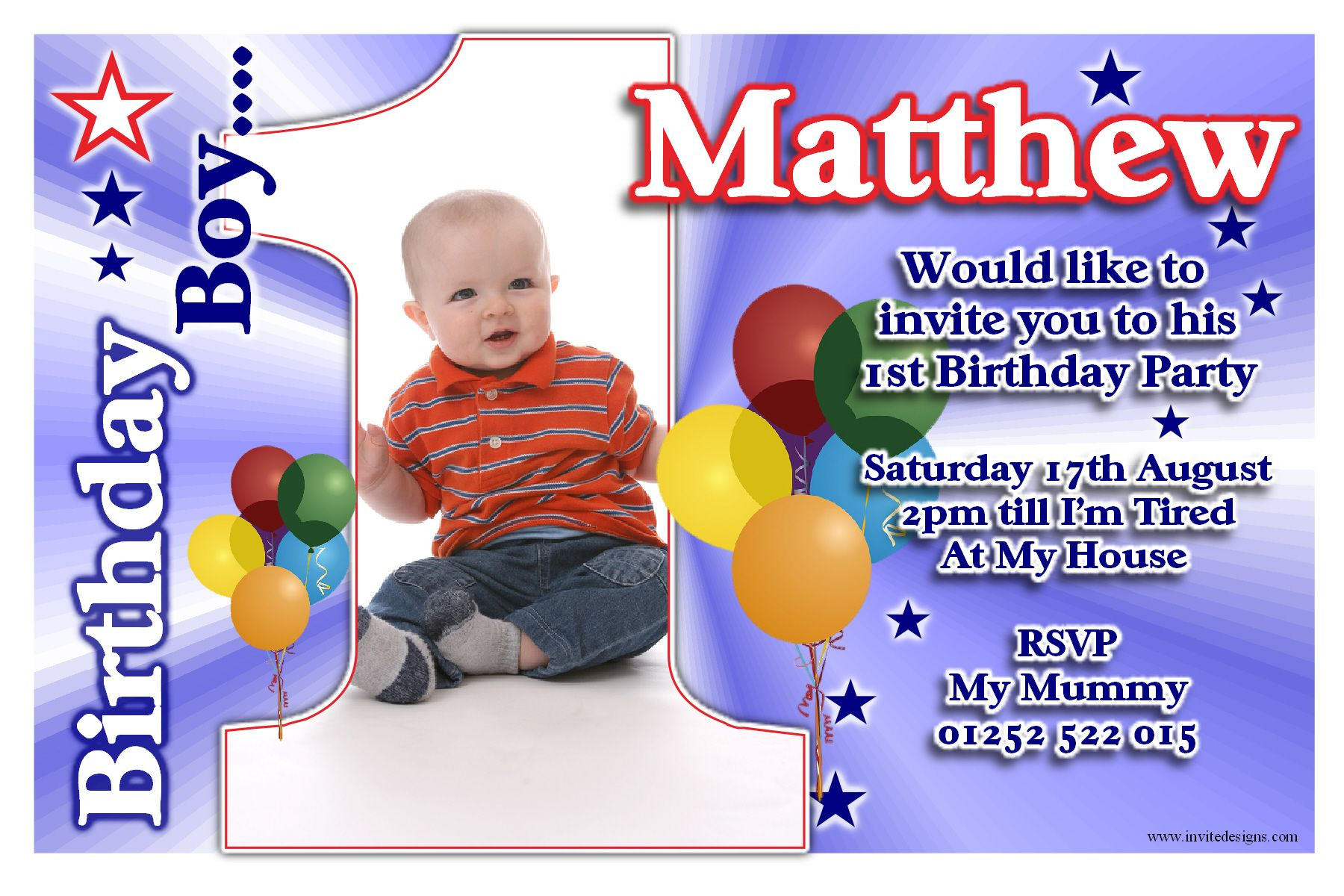 1st Birthday Boy Invitations
 1st Birthday Party Invitations Boy