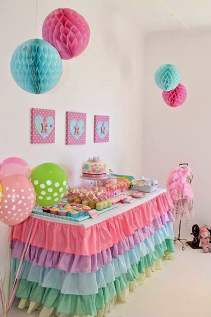 1st Birthday Decorations For Girl
 Parte 3 – Mesa de Doces