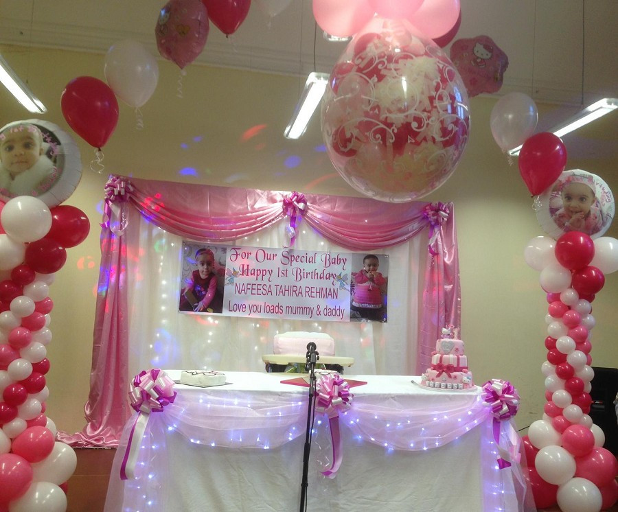 1st Birthday Decorations For Girl
 Balloons & Chair Cover Hire Enchanted Weddings & Events