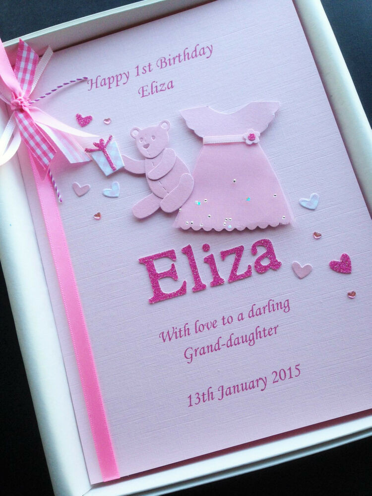1St Birthday Gift Ideas For Niece
 PERSONALISED 1st BIRTHDAY CARD Daughter Grandaughter Niece