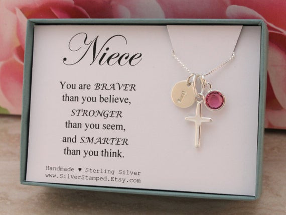 1St Birthday Gift Ideas For Niece
 Gift for Niece t Necklace Sterling Silver Initial