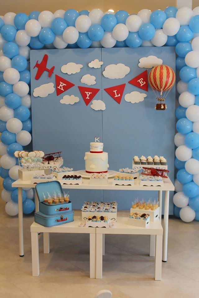 1st Boy Birthday Party Ideas
 First birthday party Time flies Thank heaven for little