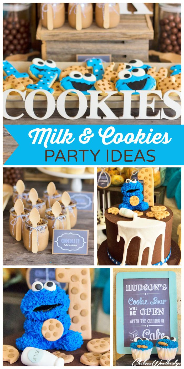 1st Boy Birthday Party Ideas
 MIlk and Cookies Birthday "Hudson s Milk and Cookie