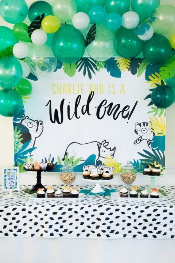 1st Boy Birthday Party Ideas
 Wild e First Birthday Printable Party Decorations
