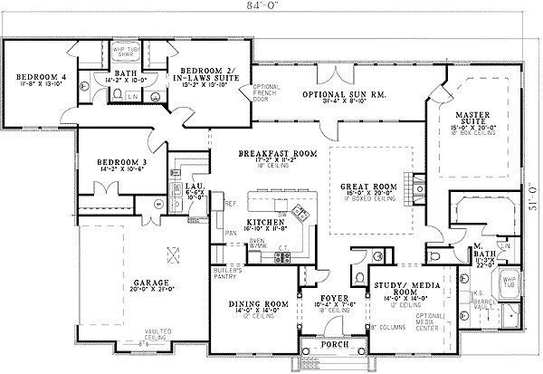 2 Master Bedroom House
 Luxury Ranch Style House Plans with Two Master Suites