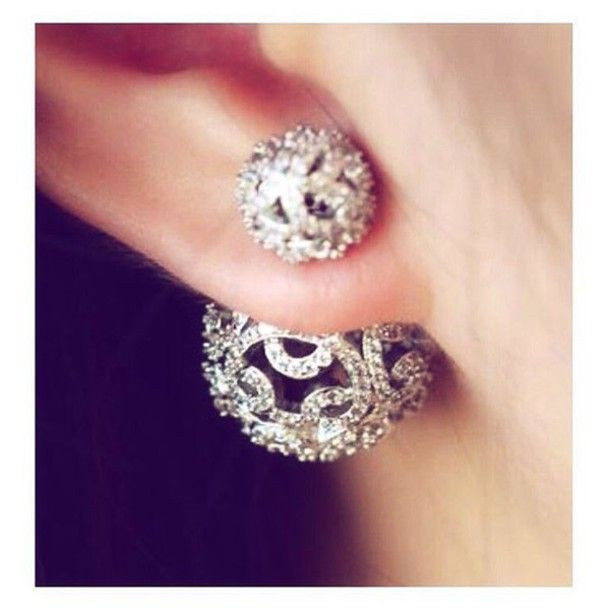 2 Sided Earrings
 jewels body kandy couture double earrings filigree