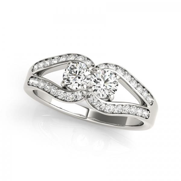 2 Stone Diamond Rings
 3 4 ct t w Forever Two Stone Diamond Ring