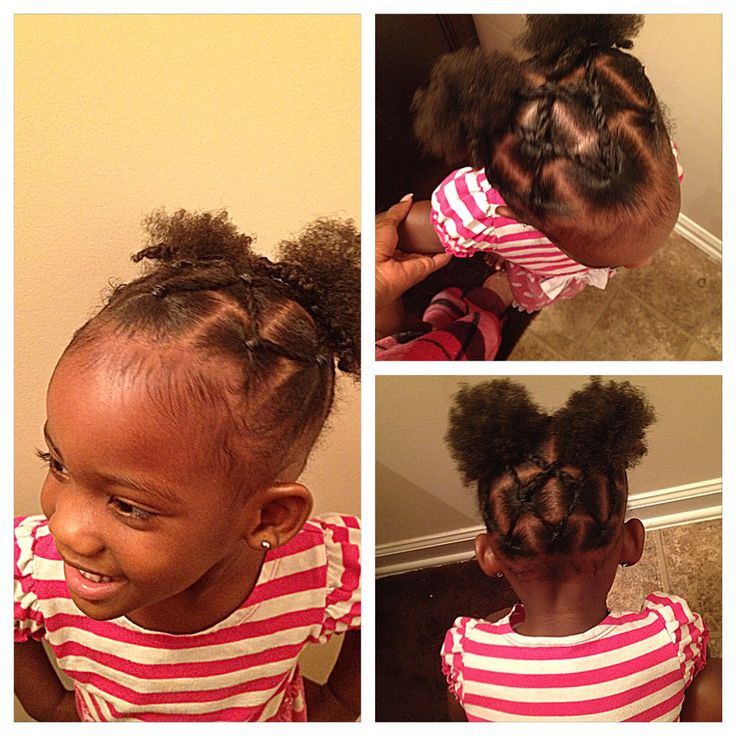 2 Year Old Little Girl Hairstyles
 Rope twists into two puff balls natural hairstyles for