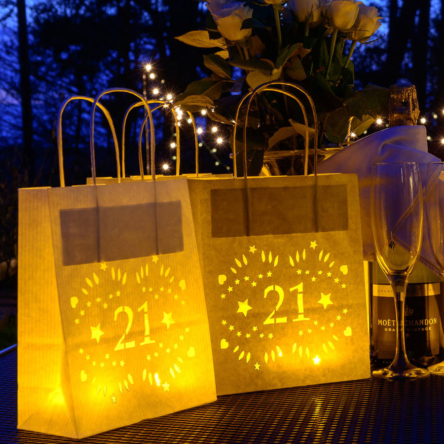 21st Birthday Decorations For Her
 21st birthday paper lantern bag party decoration by