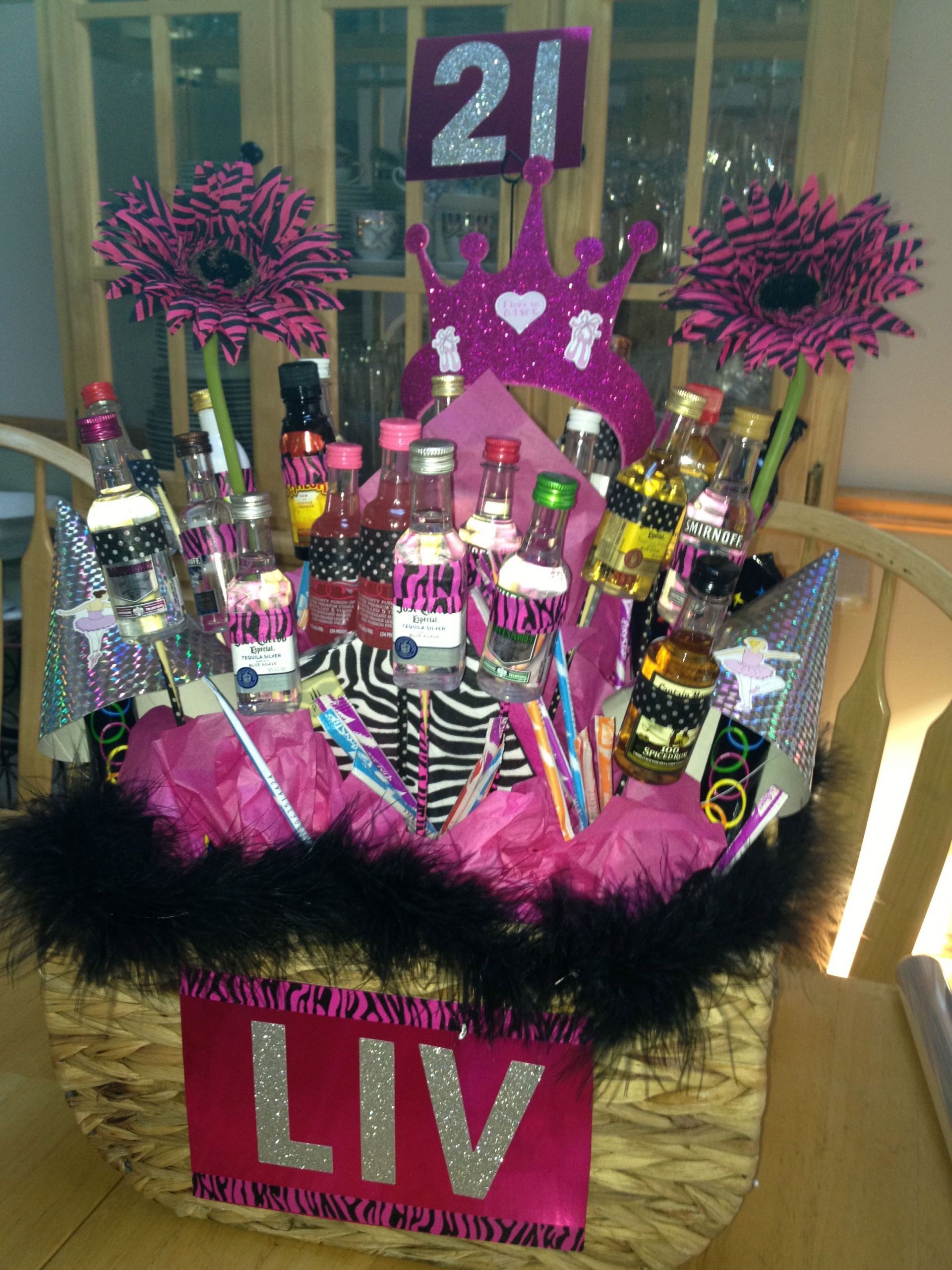21st Birthday Gift Baskets For Her
 21st Birthday Basket Party Ideas Pinterest