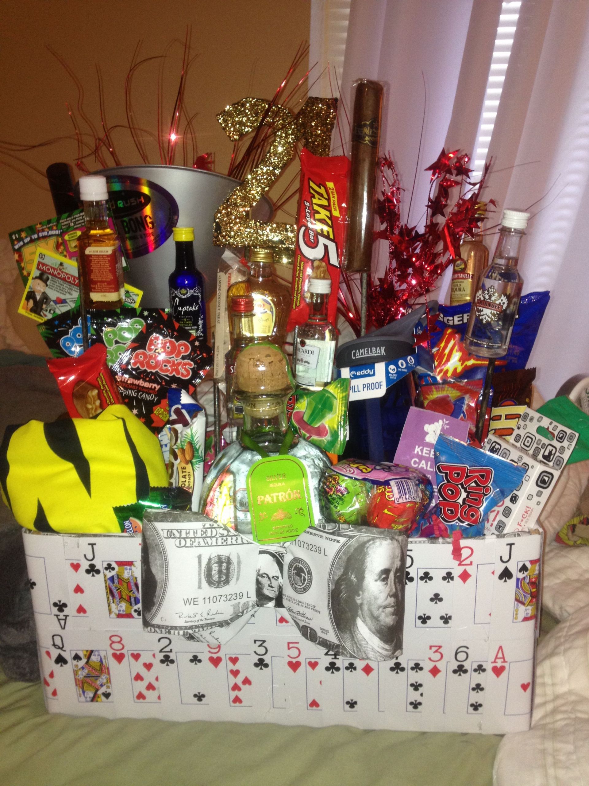 21st Birthday Gift Baskets For Her
 Boyfriends 21st birthday basket