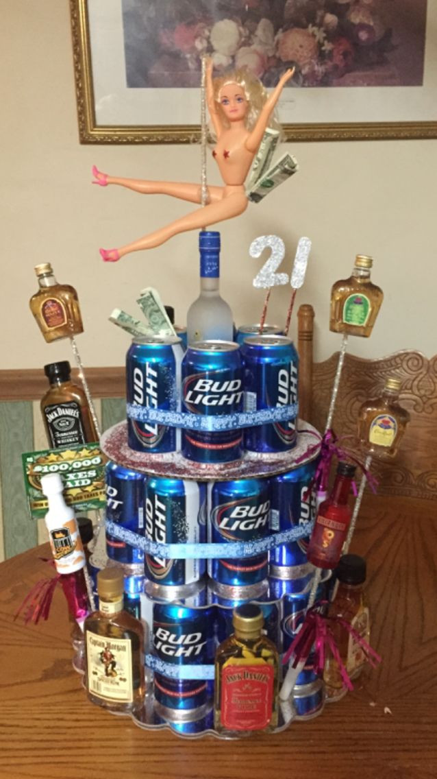 21St Birthday Gift Ideas For Guys
 Beer can cake for 21st birthday