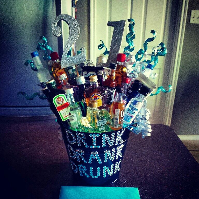 21st Birthday Gift Ideas For Him
 21st Birthday Alcohol Bouquet for Him