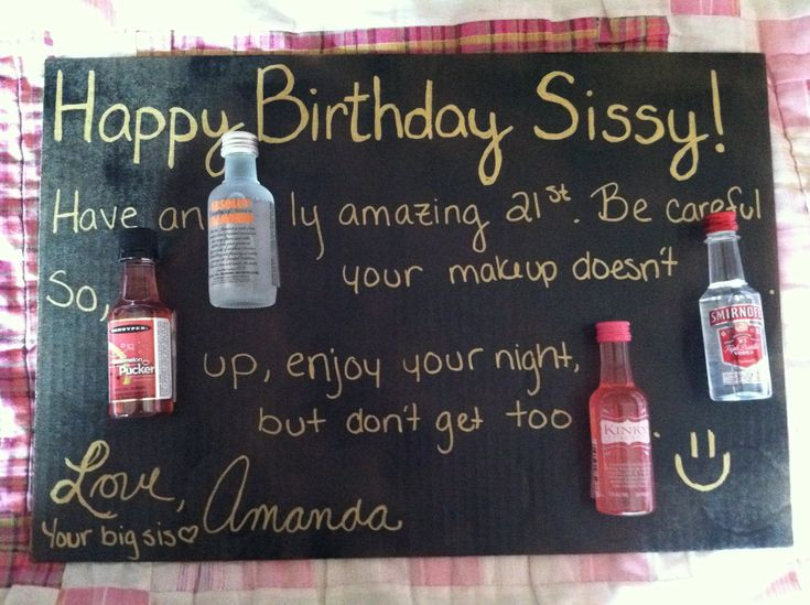 21St Birthday Gift Ideas For Sister
 Cute 21st birthday card for my sister