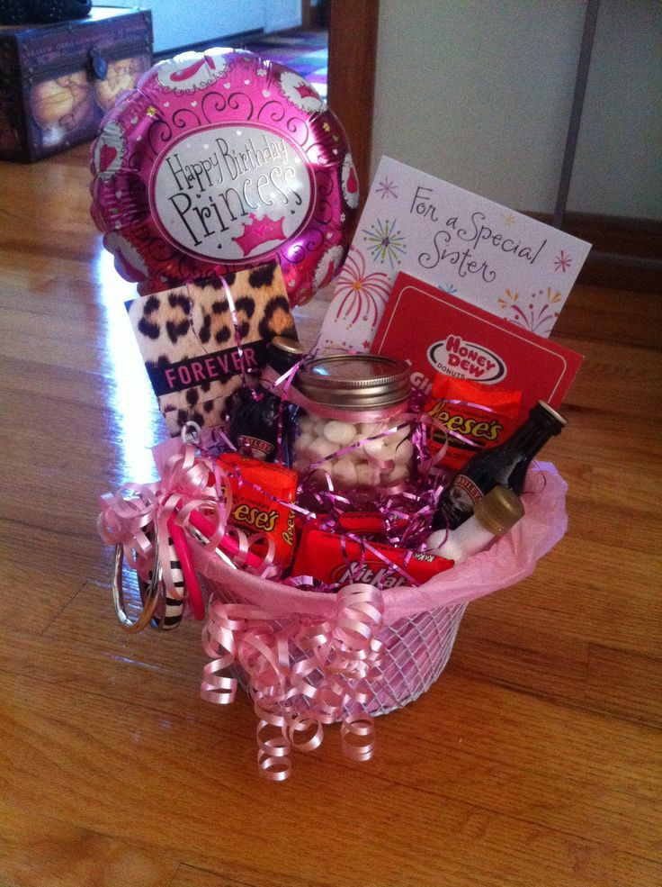 21St Birthday Gift Ideas For Sister
 50 best images about Birthday Gift Baskets on Pinterest