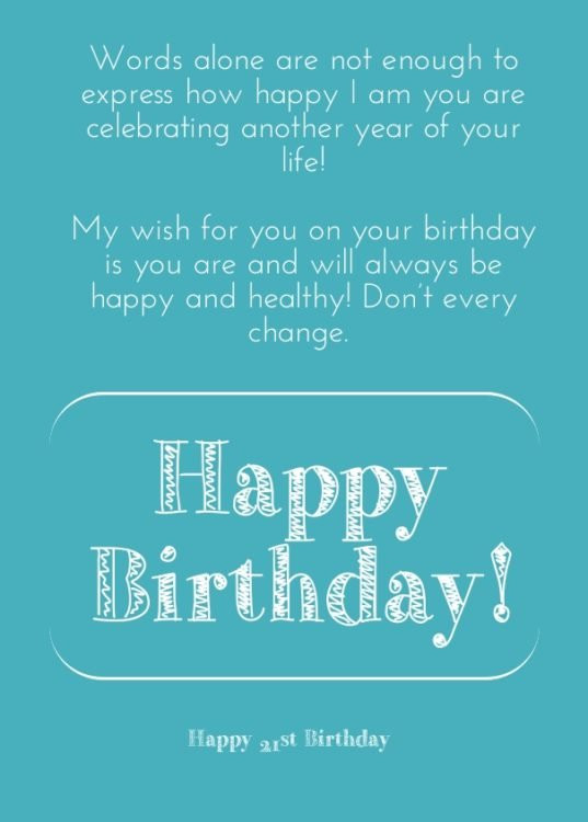 21St Birthday Quotes
 114 EXCELLENT Happy 21st Birthday Wishes and Quotes BayArt