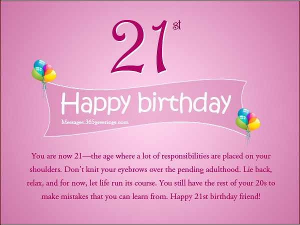 21St Birthday Quotes
 21st Birthday Wishes Messages and Greetings