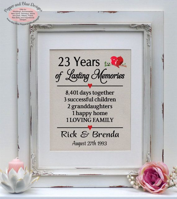 23Rd Anniversary Gift Ideas
 23rd wedding anniversary 23 years married by