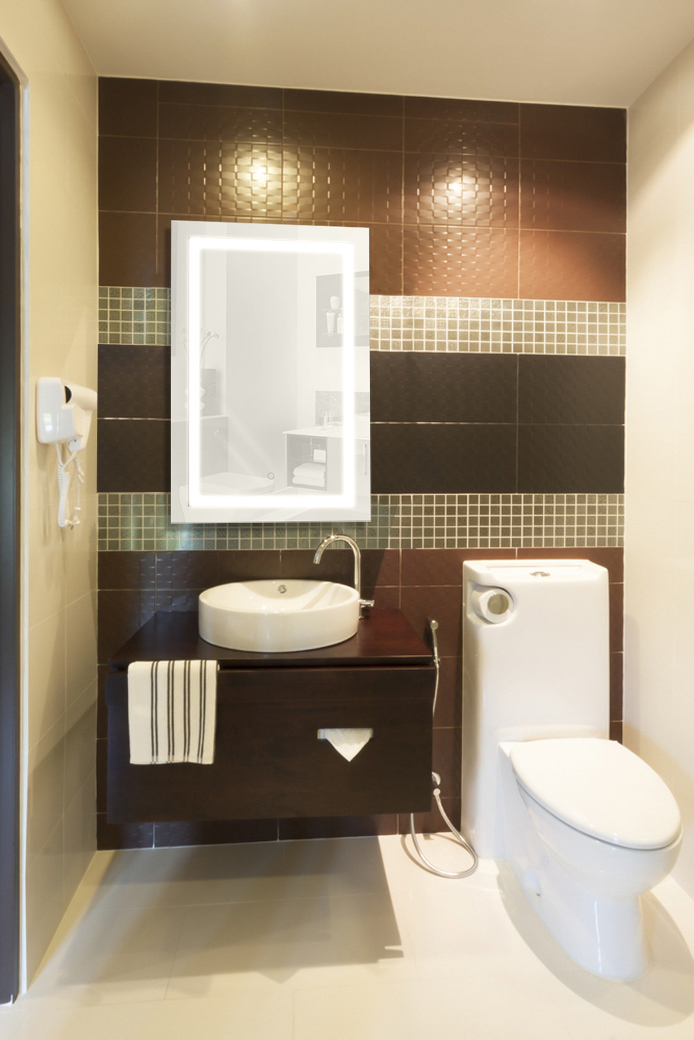 24X36 Bathroom Mirror
 LED Bathroom Mirror 24″ X 36″ Wall Mount Vertical or