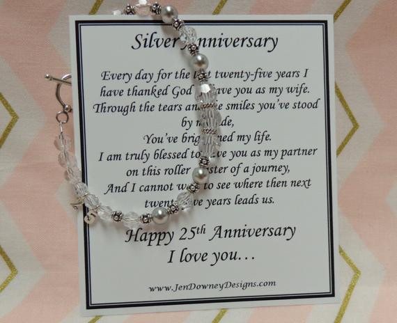 25Th Anniversary Gift Ideas For Wife
 25th Wedding Silver Anniversary Gift For by BrilliantKeepsakes
