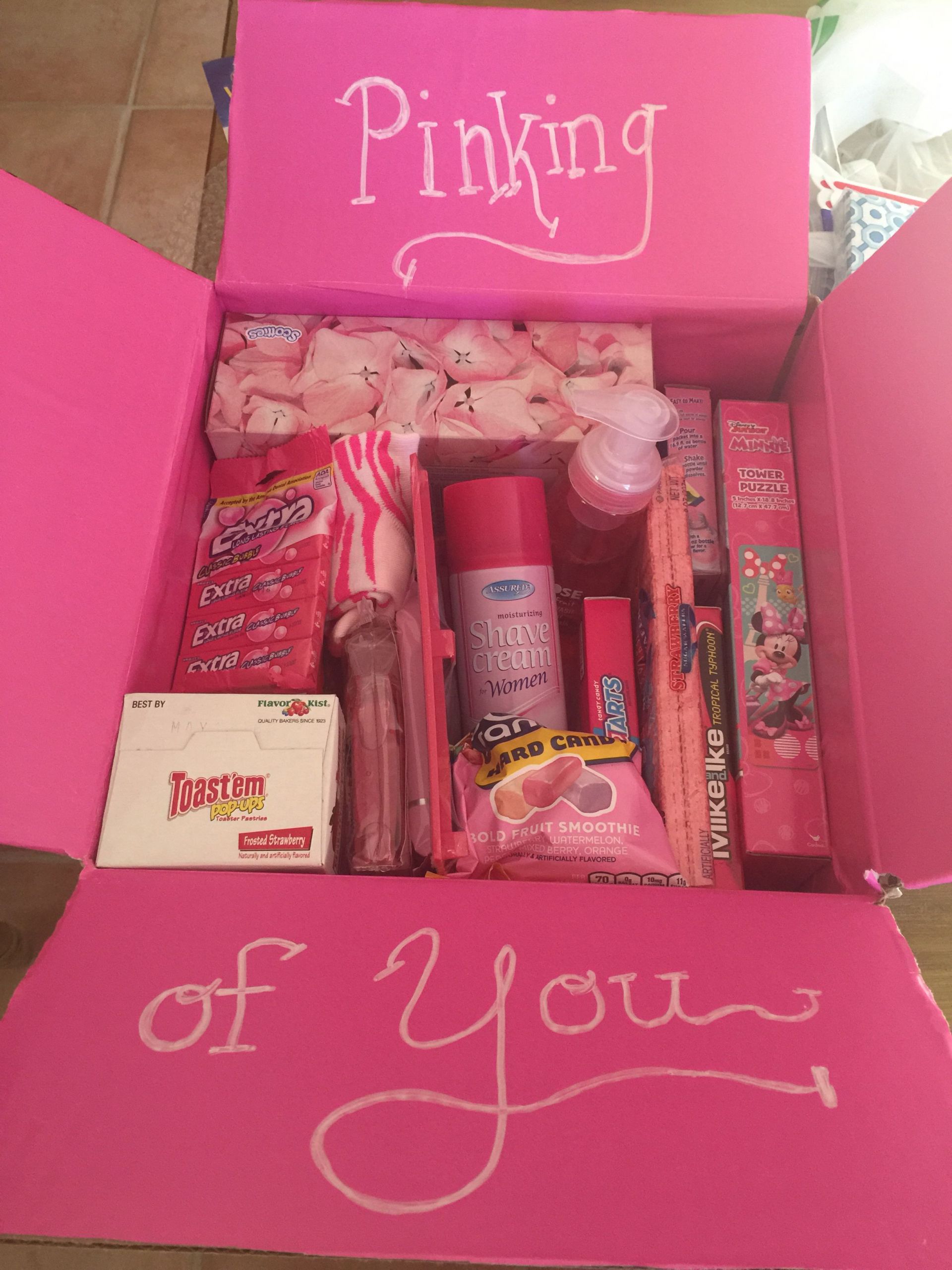 25Th Birthday Gift Ideas For Girlfriend
 Pinking of you care package Female sol r on deployment