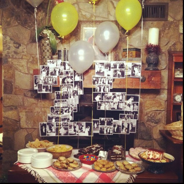 25th Birthday Party Decorations
 What a good idea to do and of all the memories made from