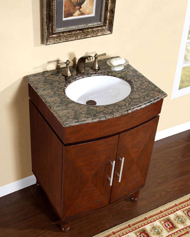 26 Bathroom Vanity
 26 Inch Single Sink Vanity with a Unique Pattern and