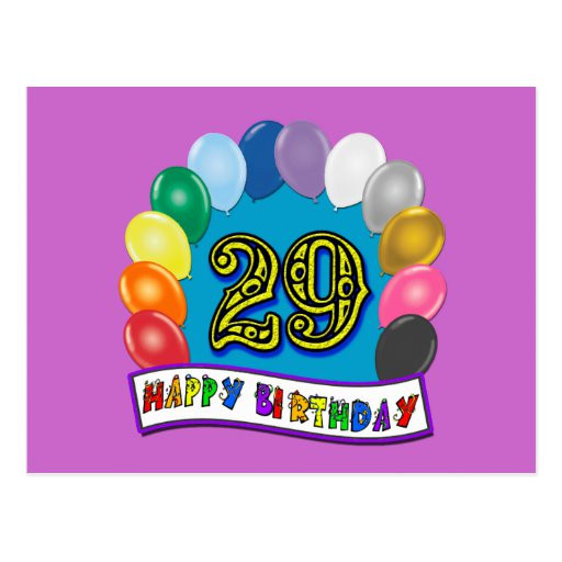 29Th Birthday Gift Ideas
 29th Birthday Gifts with Assorted Balloons Design