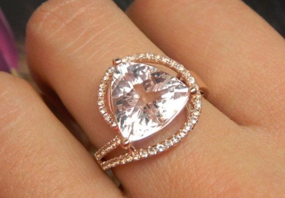 3 Karat Diamond Engagement Ring
 Engagement Ring 3 Carat Morganite Ring With by stevejewelry
