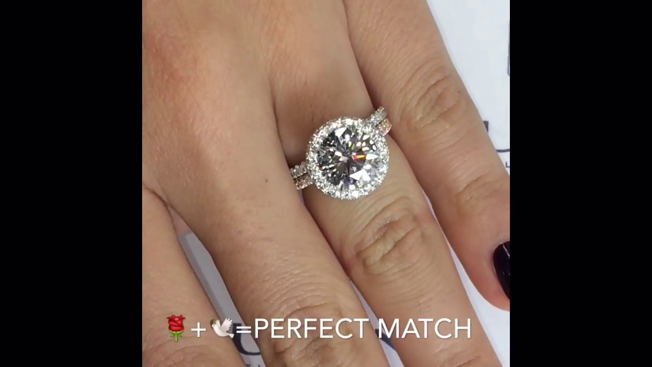3 Karat Diamond Engagement Ring
 3 carat Round Diamond Halo Engagement Ring