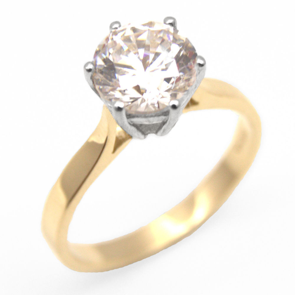 3 Karat Diamond Engagement Ring
 3 Carat Diamond Unique Solitaire Solid Gold Engagement